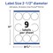 Avery TrueBlock Matte White Paper Labels, 2-1/2" diameter Round Scalloped